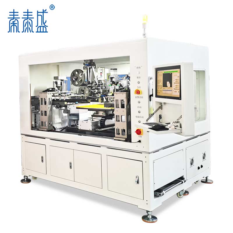 新能源汽車(chē)動(dòng)力電池大尺寸FPC柔性線路板雙面膠補(bǔ)強(qiáng)輔料沖貼一體機(jī)